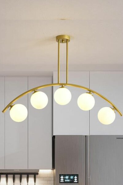 آویز سقفی رetro مناسب برای کافه و رستوران مدرن 5 لامپه  کد 1742403190