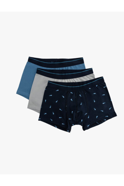 ست باکسر 3 عددی با پارچه کتان چاپی کد 1741903867