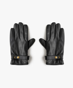 دستکش چرم مصنوعی با جزئیات دکمه چسبی کد 1741743123