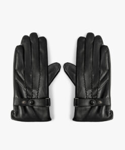 دستکش چرم مصنوعی با جزئیات دکمه چسبی کد 1741743125