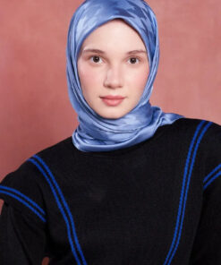 شال ابریشمی جاکار با طرح خاویار - آبی کد 1742020269