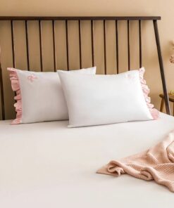 بالشت و رویه پاپیون خانه قلاب دوزی شده سفید 50x70cm برند LC Waikiki کد 1740987913