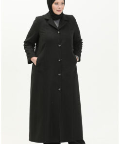 کت زغالی دکمهدار سایز بزرگ 0176-01 سیاه کد 1742262670