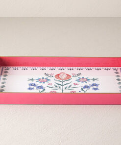 سینی گلدار سرخابی کارناوال برند English Home کد 1740970033