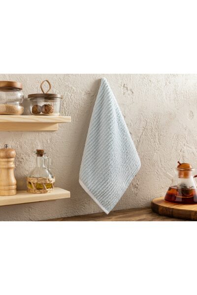 پارچه خشک‌کن پنبه‌ای ۳۰x۵۰ سانتیمتر به رنگ آبی روشن کد 1742351525