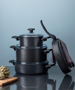 ست قابلمه حرفه‌ای تیتانیوم کد 1741794187