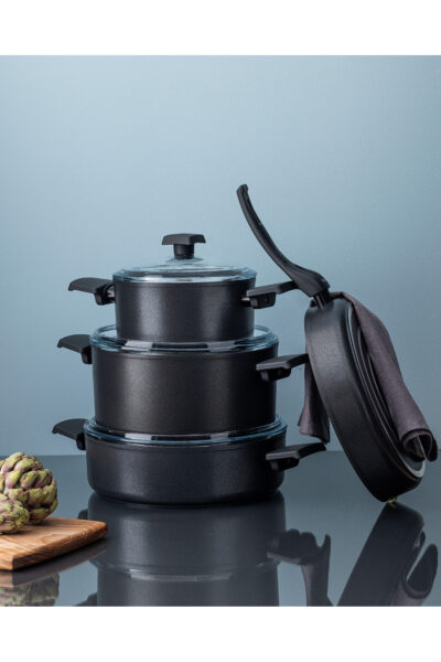 ست قابلمه حرفه‌ای تیتانیوم کد 1741794187