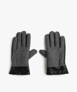 دستکش چرم مصنوعی با طرح دو رگه کد 1741743069