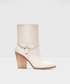 بوت زنانه چرم طبیعی قهوهای با پاشنه بلند فرنزو. کد 1742277132