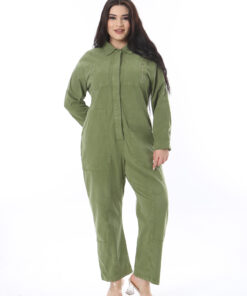 تولیم بزرگ بدنه زنانه با رنگ خاکی و جزئیات دکمه و جیب مخفی، مدل 65N38726. کد 1742161330