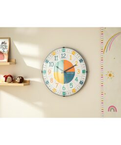 ساعت دیواری آموزشی بچه‌گانه ۳۵x۳۵ سانتی‌متر آبی کد 1742273540