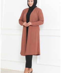 کاپشن زنانه بزرگ سالی با رنگ قهوه‌ای، مدل 8740-01 کد 1742323986