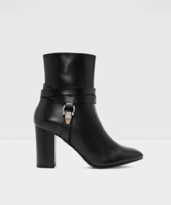 امید - بوت زنانه مشکی با پاشنه چرمی واقعی کد 1741955466