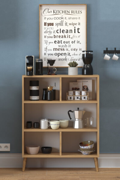 کابینت چندمنظوره قهوه‌ای میلان با قفسه کد 1742165472