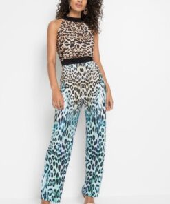 بزرگ لباس رنگی رکابی با پاچههای عریض زنانه 65n33573 کد 1742161324