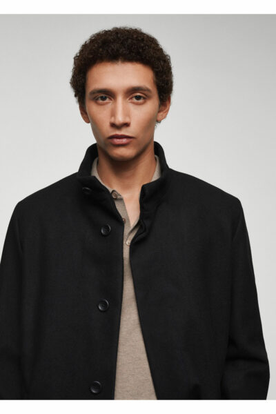 پالتو مشکی مردانه برند MANGO کد 1741031707