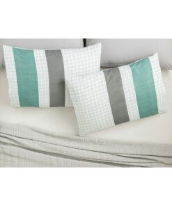 بالشت و رویه خط سبز 50x70cm قابل اتو کشی راحت برند English Home کد 1740979331