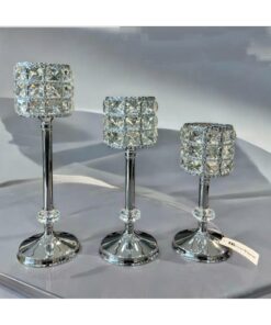 فروشگاه شمع و شمعدان سهتایی کریستالی کد 1741714927