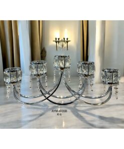 شمعدان لوکس 5 شاخه با سنگهای زینتی کد 1741713672