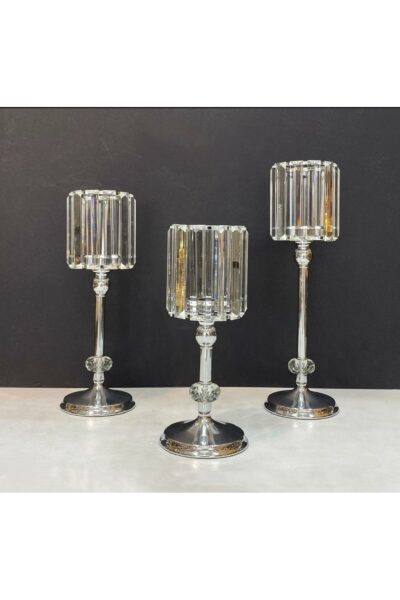 شمعدان و جا شمعی کریستالی با 3 لایه سنگ کریستالی کد 1741714869