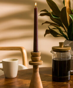 شمعدان چوبی قهوهای LCW با ارتفاع 18 سانتیمتر کد 1741711326