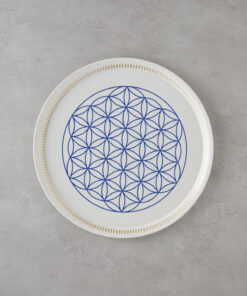 سینی آبی تیره طلایی ملامین چند ضلعی 42cm برند English Home کد 1740968652