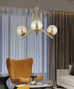 آویز مدرن نوجوان با رنگ‌های کهنه، سه شاخه و شیشه‌ای کد 1742409669