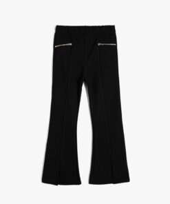 شلوار پارچه‌ای اسپانیایی با جزئیات زیپ و ترکیب ویسکوز. کد 1741800141