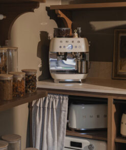 اسپرسوساز Retro با آسیاب در سبک دهه 50 - رنگ کرم کد 1741585864