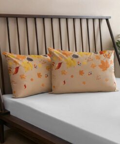 سرویس دو عددی روکش بالش پنبهای با طرح برگ، اندازه 50x70 سانتیمتر کد 1741650075