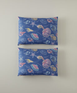 کاور بالش دو عددی دریایی رنگ تیره آبی کد 1741650063