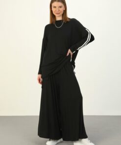 تیشرت و شلوار دو تکه با پارچه طبیعی - سیاه - از برند بنین کد 1741990269