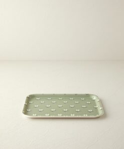 سینی گلدار سبز سر نمیخورد ملامین یکدست برند English Home کد 1740968653