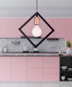 آویز مدرن مشکی دلتا برای آشپزخانه و سالن کد 1742403125