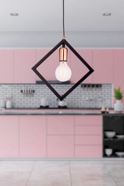 آویز مدرن مشکی دلتا برای آشپزخانه و سالن کد 1742403125