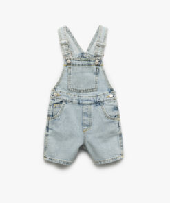 شلوارک سرهمی جین با جزئیات جیب و بند قابل تنظیم از پارچه پنبه ای کد 1741783331