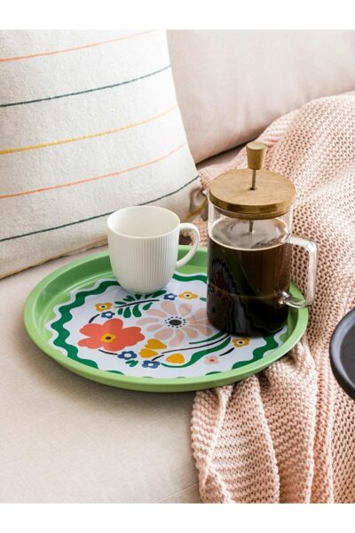 سینی گلدار خانه فلزی چاپی 34cm برند LC Waikiki کد 1740971288