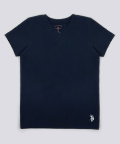 تی شرت یقه V بدون آستین رنگی سرمهای مردانه از برند U.S. Polo Assn برای پسر بچهها کد 1741900631