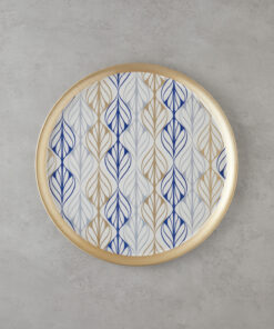 سینی آبی تیره طلایی سر نمیخورد ملامین 41cm برند English Home کد 1740968647