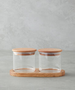 پابلو بروسلیکات 2 تایی نمک و فلفل‌دان 305 میلی‌لیتری شفاف کد 1741830063