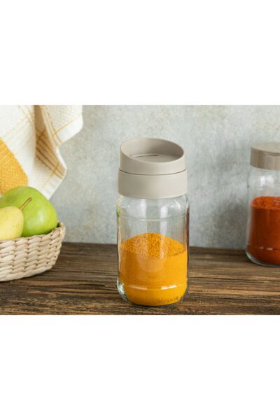 شیشه ادویه‌جات لینزا با ظرفیت 370 میلی‌لیتر در رنگ بژ تیره کد 1741830068