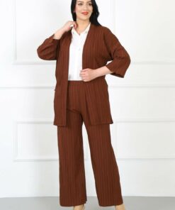 کارتن زنانه با پارچه بافت دار سایز بزرگ کد 1742323925