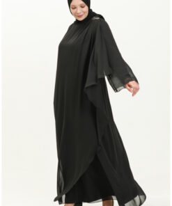 لباس مجلسی سنگدوزی شده مدل 23030-01 رنگ مشکی کد 1742233925