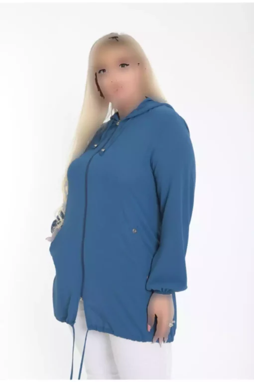 بافتنی کلاهدار پارچه سایز بزرگ وارداتی زنانه برند By Alba Collection کد 1742323874