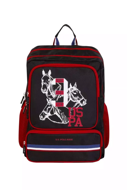 کوله پشتی طرفداران سیاه-قرمز برند U.S. Polo Assn. کد 1742142073