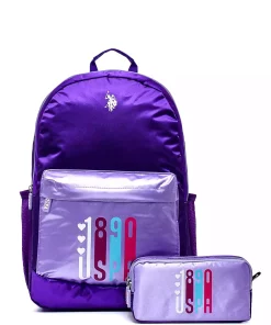 ست مدرسه کیف دخترانه چوگان برند U.S. Polo Assn. کد 1741295169