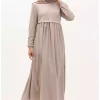 پیراهن چیندار قهوه ای سموری برند sefamerve کد 1742259128