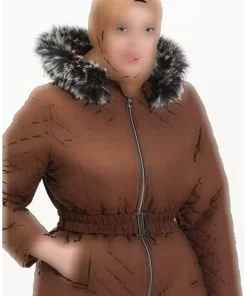 پنبه دوزی شده سایز بزرگ شتری پالتو خزدار برند sefamerve کد 1742262785