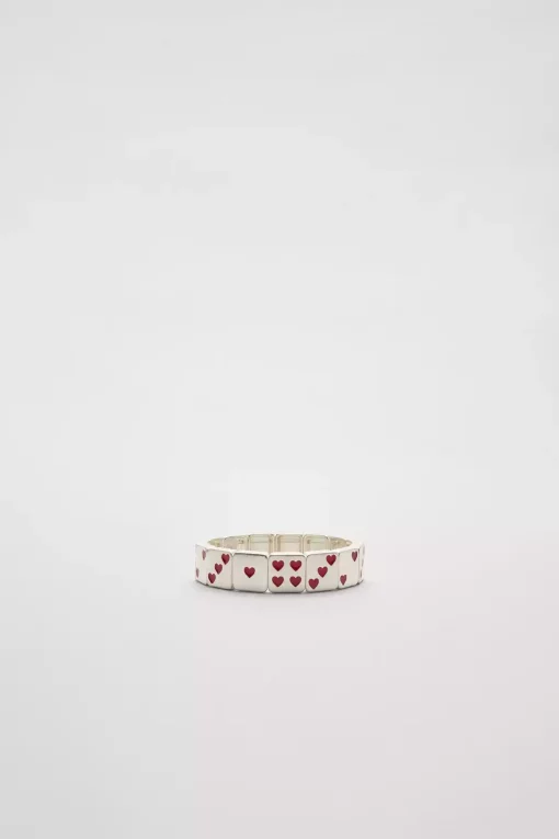 دستبند طرح‎دار قلب تاس برند Stradivarius کد 1741933329