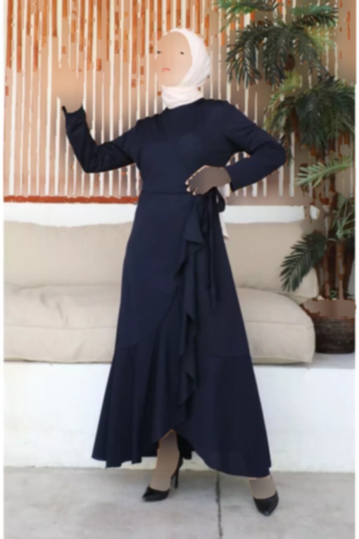 پیراهن 01سرمه ای والان‎دار گره‎دار برند sefamerve کد 1742245867